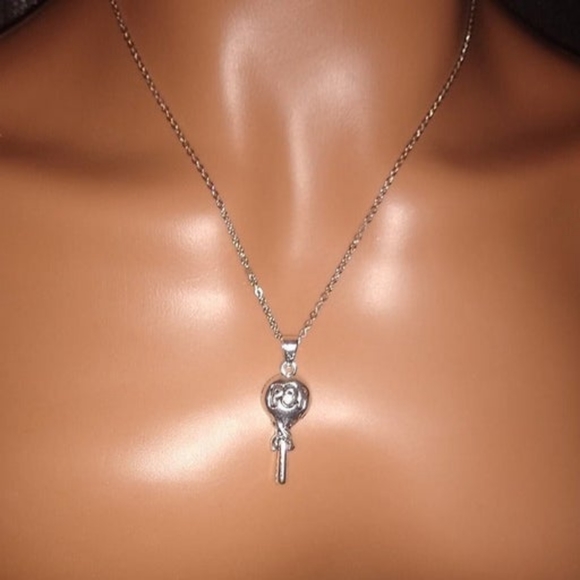 Tootsie Pop Necklace, Lollypop, Sucker Necklace, 18 inch chain - Picture 5 of 6